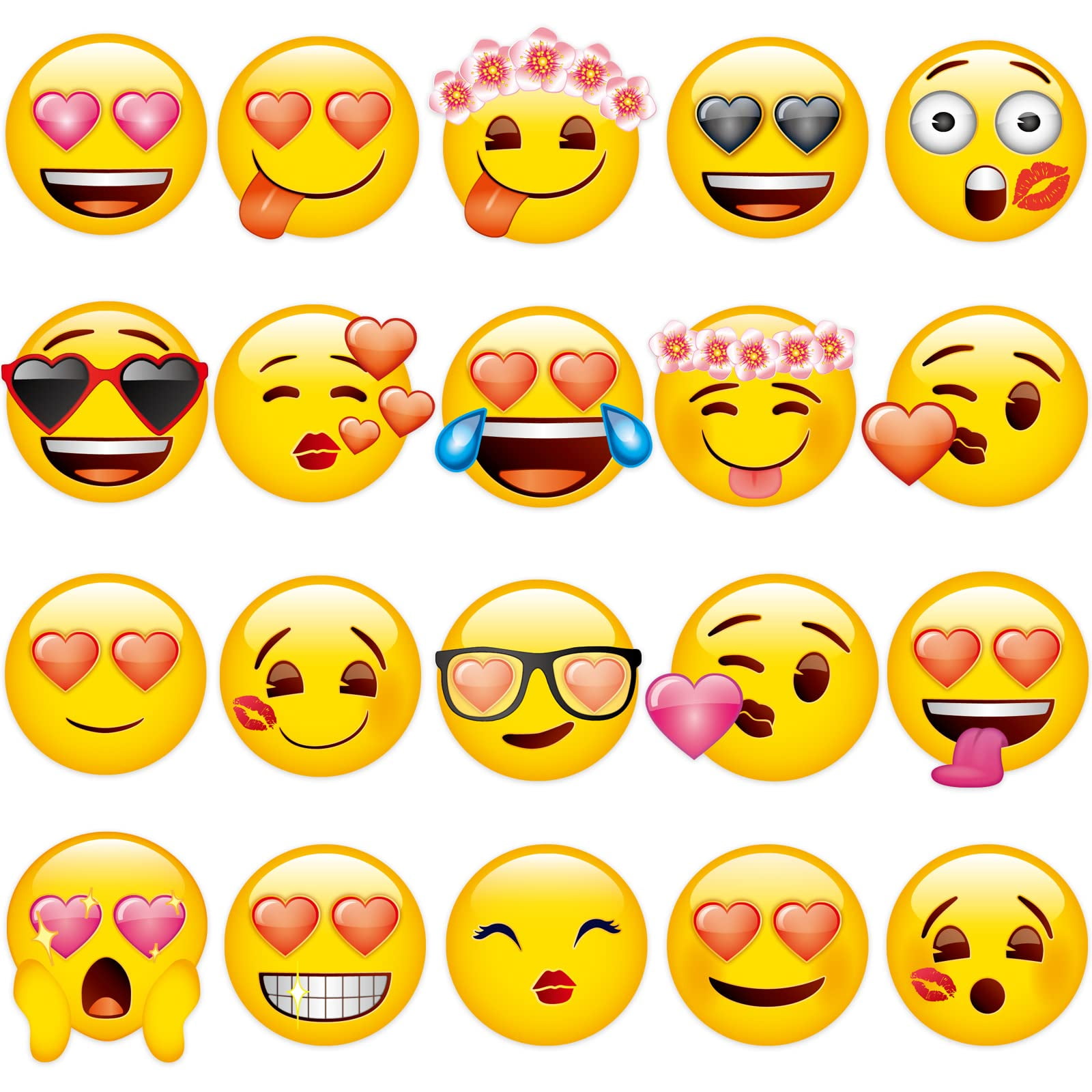 Emotion Stickers Emoji Valentines Heart Sticker for Kids 200Pcs