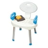 Carex E-Z Bath Shower Seat with Large Handles, Adjustable, 300 lbs. Weight Capacity, for Bathroom Safety - 1 Each