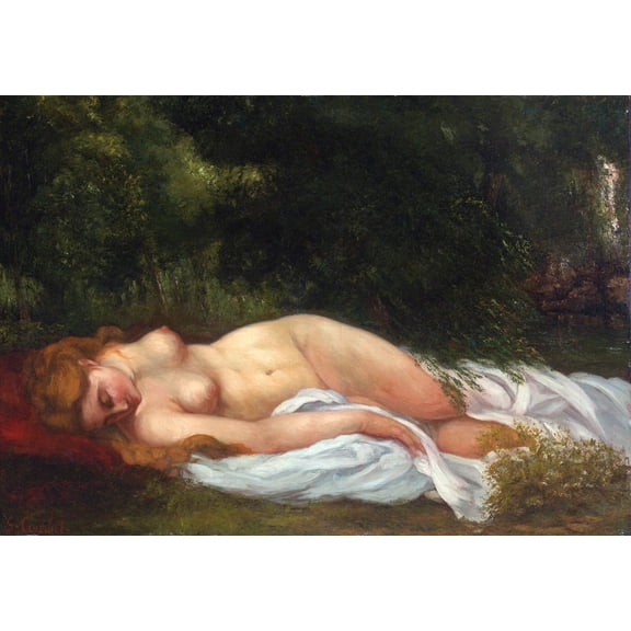 24x16in Gustave Courbet - Nu Couche, 1866. Sotheby's 【Photo Paper】