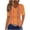 Orange, variant on Summer Tops for Women V Neck Striped T Shirts Colorblock Trendy Casual Short Sleeve Base Graphic Tees Plus Size (XL, Brown)