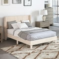 thumbnail image 4 of Costway Full Size Upholstered Bed Frame with Elastic Pockets Mattress Foundation Beige, 4 of 10