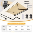 thumbnail image 6 of HOMEDEMO 10x8 Electric Retractable Awning for Patio, Motorized Awnings, Sunshade Shelter Crank Handle, UV & Waterproof Polyester Cover and Aluminum Frame for Balcony, Yard, Outdoor Deck, Beige, 6 of 7