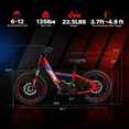 thumbnail image 2 of RFN DNA 16 PRO Kids Electric Dirt Bike, 24V 350W Brushless Electric Balance Bike for Kids, 500W Peak, 3-Speed Modes, 16" Tires, Front Suspension.Free Accessories, 2 of 7