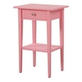 thumbnail image 2 of Dtwnek 1 Drawer Beside Table with Open Shelf and Handle, Wood Nightstand for Living Room, Bedroom, Office, Pink, 2 of 4
