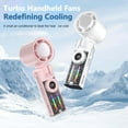 thumbnail image 6 of Portable Handheld TurboFan, 3 IN 1 Mini colored lights Hand Fan with 4000mAh Battery Operated, Upto 10 Working Hours, 5 Gear Wind, Rechargeable with Air Turbo Tech Cooling Fan for Travel/Outdoor/Home, 6 of 6