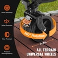 thumbnail image 4 of VEVOR Carro plegable de dos pisos, carro plegable de 400 L con ruedas todo terreno, carro plegable resistente, capacidad de peso de 450 libras para camping, compras, jardín, 4 of 9