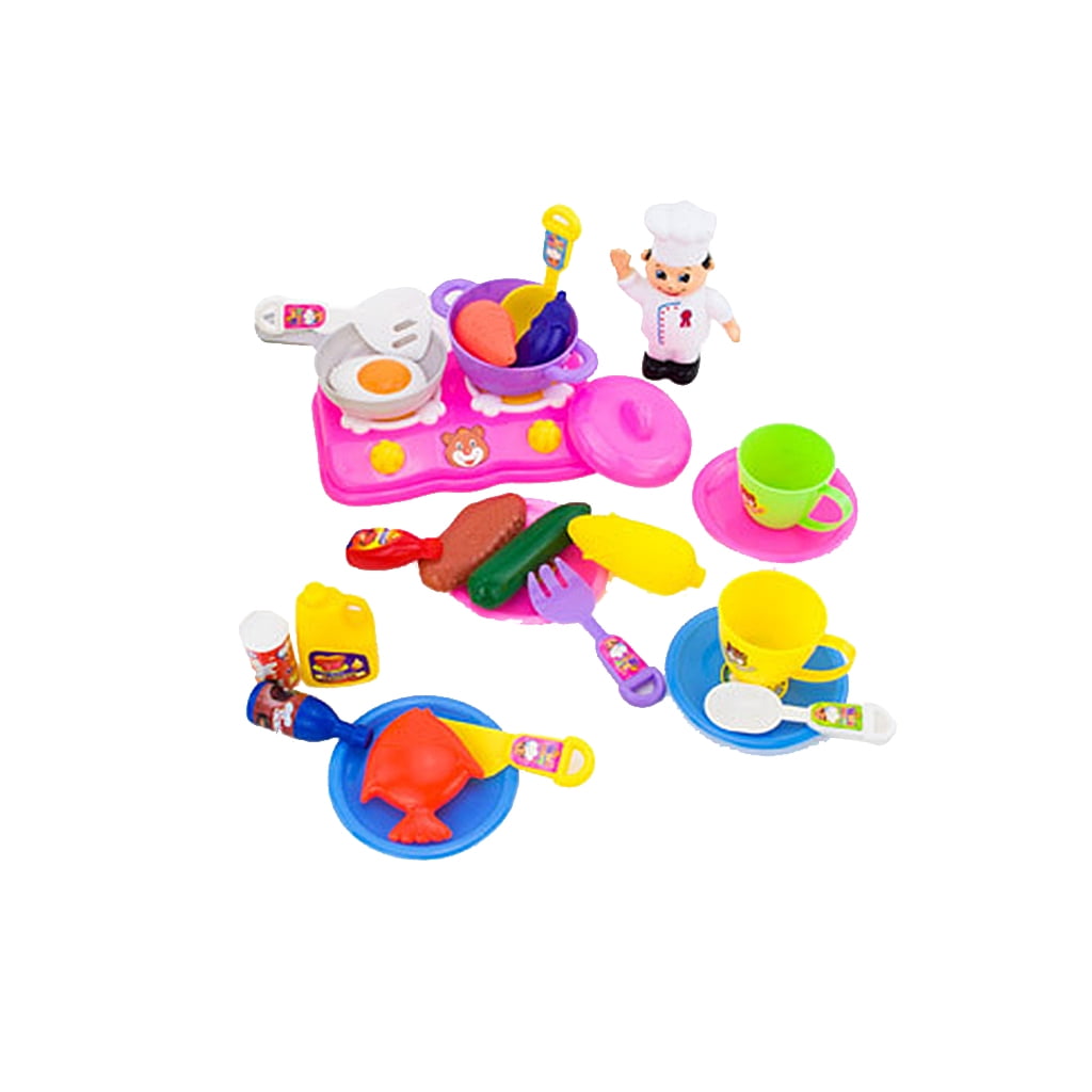 Kitchen Pretend Play Toys For Kids Role Play Cooking Set Playset Xmas Gift 