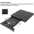 thumbnail image 5 of LoonWear Bluray Player Burner Portable Drive Slim Laptop USB Drive 3D Slim Optical Bluray Type c Burner Player Plastic Black External Blue Ray Player Rewriter, 5 of 5