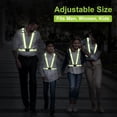 thumbnail image 4 of Chaleco reflectante chaleco reflectante ajustable chaleco reflectante para correr caminar andar en bicicleta, 4 of 6
