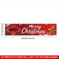 thumbnail image 3 of 1 PC, 2D Flat/ Flat art decorative banner decoration, red background cookie figure design pattern, 78.8x17.7 inches (200x45cm), universal daily wall decoration, elegant daily front door decoration, p, 3 of 5