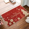 thumbnail image 6 of Christmas Door Mat, Merry Christmas Tree Red Welcome Mat, Christmas Winter Doormats Front Door Mat Outdoor Indoor Entrance Rug Floor Mat Non Slip Absorbent Resist Dirt Carpet 17x30Inch, 6 of 6