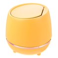 thumbnail image 1 of Mini bote de basura, bote de basura para escritorio, papelera pequeña, encimera, contenedor de basura pequeño, portalápices con tapa para tocador de baño, amarillo, 1 of 5