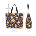 thumbnail image 5 of Yiaed Skull gold flower Print Handbag for Women Tote Purse Shoulder Bag Large Fashion Hobo Purse Handbag Shopping Tote, 5 of 5