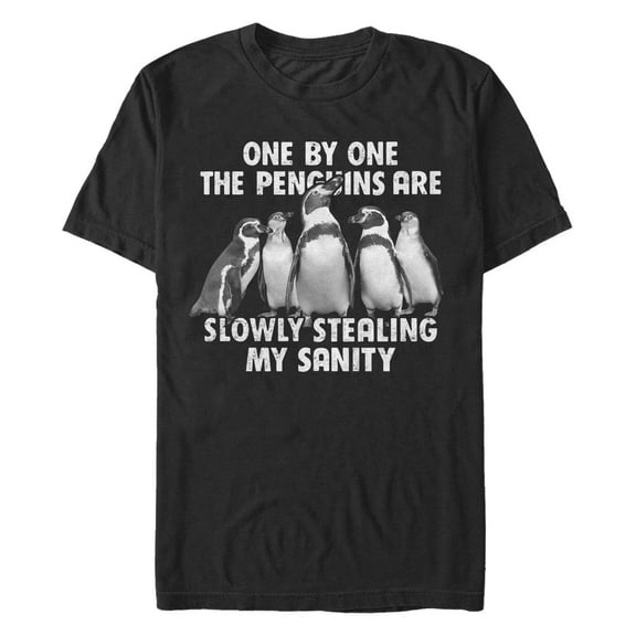 Men's Lost Gods One By One Penguins  Graphic T-Shirt