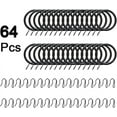 thumbnail image 3 of Metal Drapery Curtain Rings - 32 Pieces Curtain Hanging Rings and 32 Pieces Metal Curtain Hooks for Window Door Shower Curtain, 30 mm Internal Diameter Sliding Eyelet Curtain Rod Rings (Black), 3 of 4