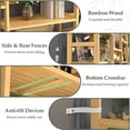thumbnail image 5 of iSunirm Bookcase with Storage Home Decor Closet Organizers Toy Storage Triple Wide 6-Tier Bamboo 6ft Tall Bookcase with 17 Open Display Shelves Super Large Freestanding Book Shelf Natural, 5 of 6