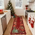thumbnail image 3 of Moynesa 2'x6' Christmas Runner Rugs for Hallway, Washable Kitchen Rug Carpet Runner, Non-Slip Low Pile Soft Winter Boho Holiday Xmas Decor Modern Mat for Entrance Bedroom Laundry, Red, 3 of 11