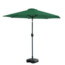 Polytrends Amada 9 ft. Patio Umbrella with Fillable Base Dark Green