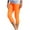 Orange, variant on AILIYIL Capri Leggings For Women High Waisted Stretchy Yoga Athletic Leggings Button Knee Length Summer Capris Pants (Orange,XXXL)