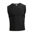 thumbnail image 3 of Camisa de compresión acolchada para hombre Protector de cómodo con chalecos de compresión de almohadillas para entrenamiento Rugby Softbol , Xl SG, 3 of 8
