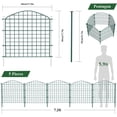 thumbnail image 4 of Garden Fence Panel, Decorative Fences for Yard Pond Patio, 18 x 18’’ Metal Fencing Panels, Multi-Purposes Garden Fencing for Outdoor Decoration & Protection, 5 Panels & 6 Sticks-Arched, 4 of 6