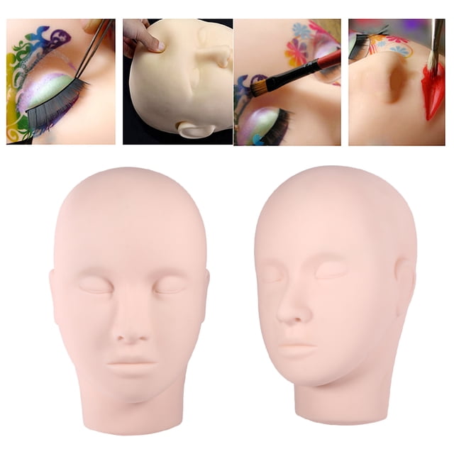 Cabeza de Atrenamiento de Extensión de Pestaña Maniquí de Práctica de Textura de Superficie Realista Material de Silicona, Atrenamiento de Aplicació de Pestas Postizas
