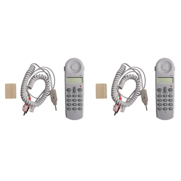 2X Telephone Phone Butt Test Tester Lineman Tool Network Cable Set Device C019 Check for Line Fault Grey White