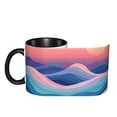 thumbnail image 4 of Hand Drawing Wave Sea Coffee Mug Fun Custom Ceramic Mugs 11oz Black, 4 of 5