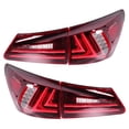 thumbnail image 2 of Brake Lamp Turn Signal VLAND Full LED Tail Lights Dark Red Lens Fit For  IS250 IS350 ISF 2006-2013, 2 of 8