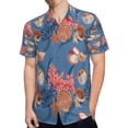 thumbnail image 4 of High Quality Hawaiian Shirts for Men Short Sleeve Aloha Beach Shirt Floral Summer Casual Button Down Shirts Blouses 8VUC98, 4 of 7