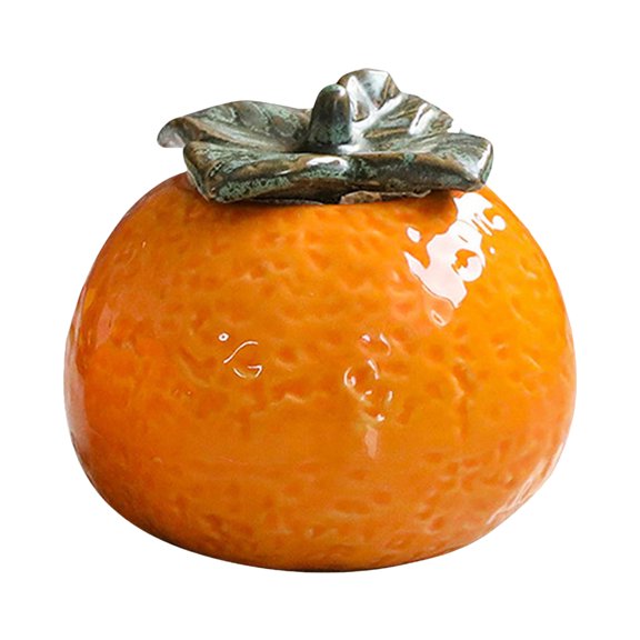 1Pc Ceramic Jar Fruit Shape Tank Simulation Orange Decoration New Crafts