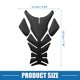 thumbnail image 4 of Calcomanía universal para tanque de gasolina de motocicleta 3D 7.76''x5.63'' Protector de almohadilla para tanque de combustible negro, 4 of 7