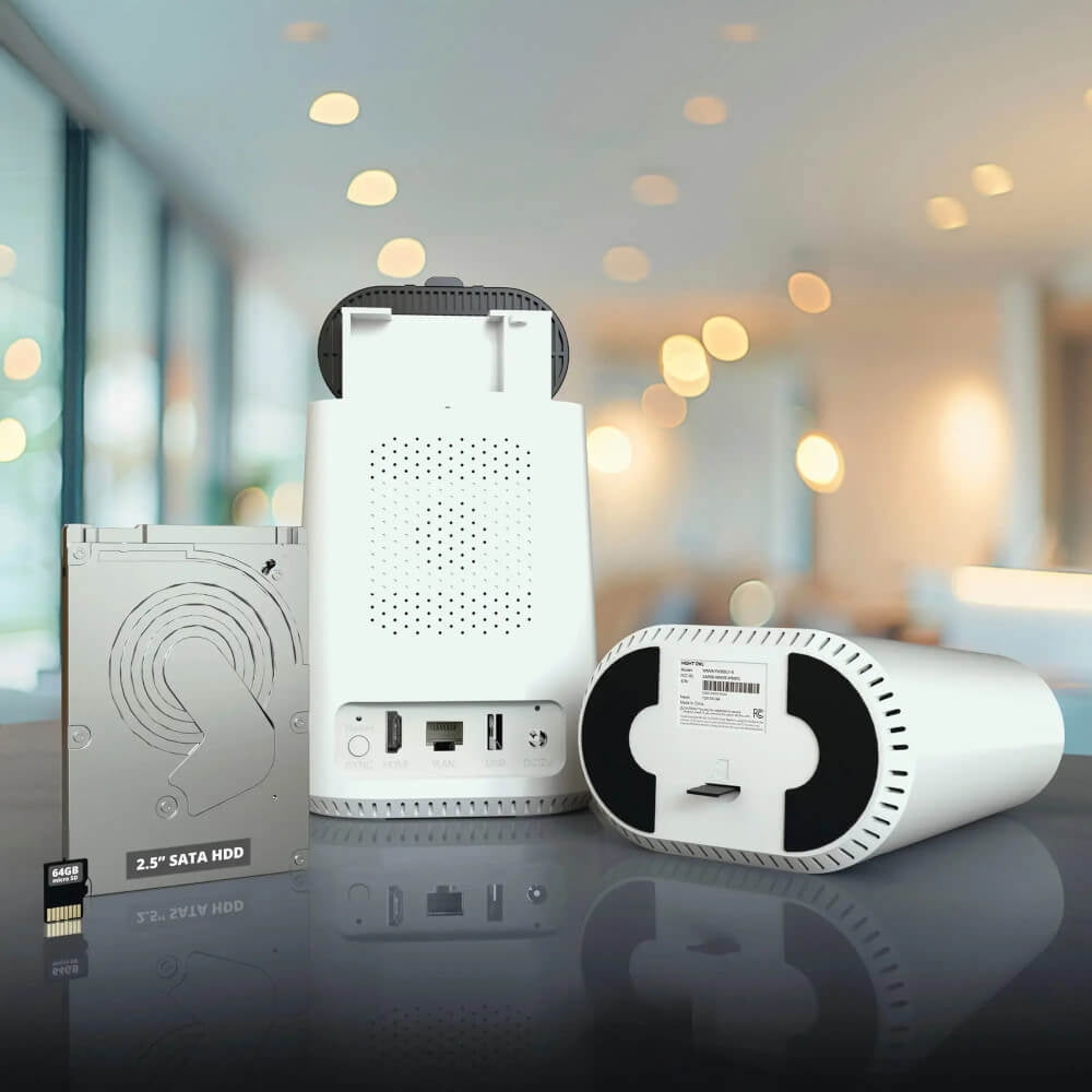Night Owl Expandable Wi-Fi Security Hub with 64GB microSD Card and 4 Wire Free 1080p Deterrence Cameras