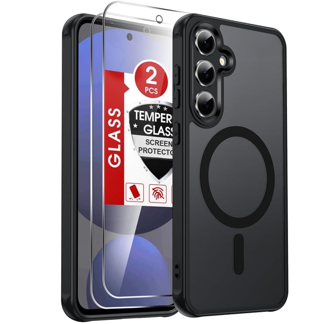Funda de teléfono LeYi para Samsung Galaxy S24-FE con protector de pantalla