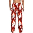 thumbnail image 3 of Junzan Men'S Pajama Pants Fire Symbols Sleepwear Pants Pj Bottoms Drawstring And Pockets, 3 of 9