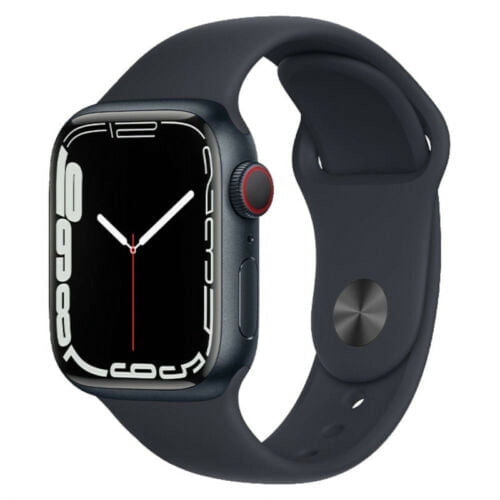 Pre-Owned - Apple Watch Series 7 GPS + Cellular 45mm Midnight Aluminium Black Sport Band - Good