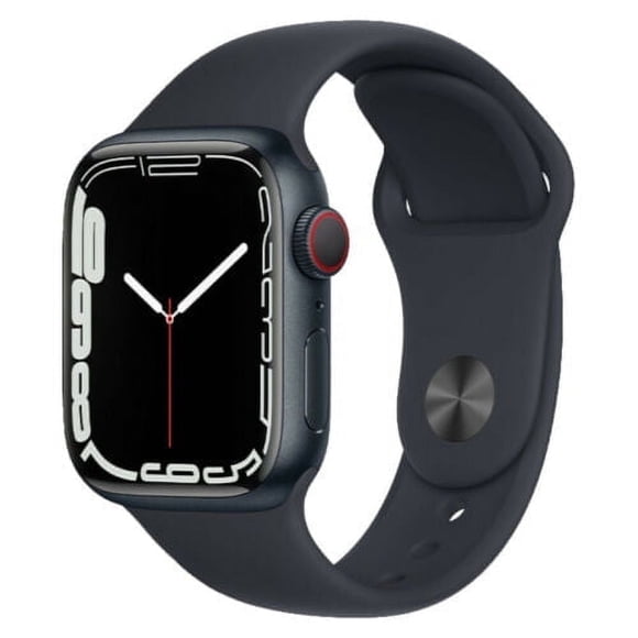 Pre-Owned - Apple Watch Series 7 GPS + Cellular 45mm Midnight Aluminium Black Sport Band - Good