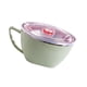 thumbnail image 4 of GOOHOCHY Cuenco de fideos de acero inoxidable con asa y tapa, cuencos para sopa, recipiente aislante para alimentos (verde), 4 of 7