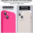 thumbnail image 3 of Compatible with iPhone 14 Case, Upgraded Liquid Silicone with [Full Cover Camera Protection] [Soft Anti-Scratch Microfiber Lining] Protective Phone Case for iPhone 14 6.1 inch - Hot Pink, 3 of 14