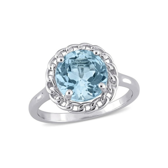 3.50 Carat (Ctw) Blue Topaz Ring in Sterling Silver