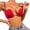 Red, variant on Gymayou Women's Deep Plunge Multi-Way Convertible Bra Underwire Padded Push Up Bra with Clear Strap Black 70B