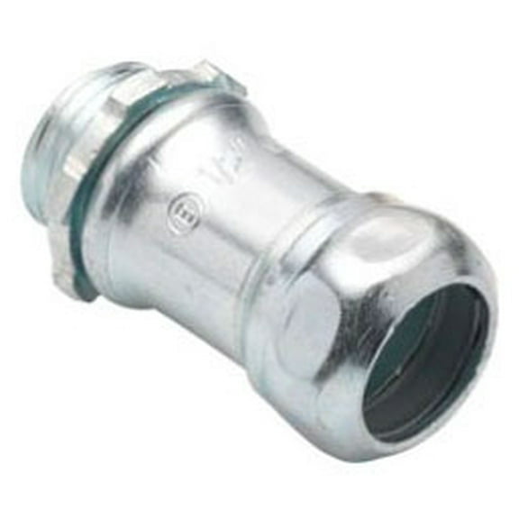Bridgeport Fittings 252, EMT Connector, 1In Comp. Conn. Steel, 1 PC