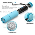thumbnail image 2 of SHENMO 9 phosphorescent LED flashlights, set of 4 rubber coated small flashes, 2 of 5