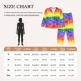 thumbnail image 4 of Balery Colorful Tie Dye Conjunto de Pijama con Estampado para Mujer, Conjunto de Dos Piezas con Manga Larga, Ropa de Dormir Suave con Bolsillos, Pijamas Cómodos-X-Large, 4 of 7