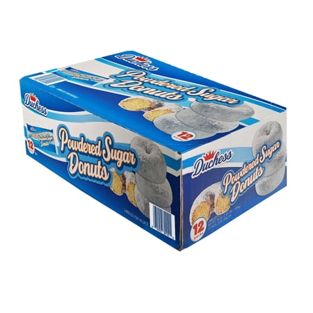 Duchess Mini Powdered Sugar Donuts 3 oz 12 pk.