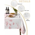 thumbnail image 3 of Pink Floral Art Tablecloth Rectangle Table Cloth 60x120, Waterproof Tablecloth Outdoor Table Cloth, Watercolor Botanical Spring Flowers Washable Table Cover for Kitchen Dinning Party, 3 of 8