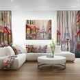 thumbnail image 5 of Lovers in Paris Eiffel Tower' Cityscapes Painting Print on Wrapped Canvas - Brown, 5 of 5
