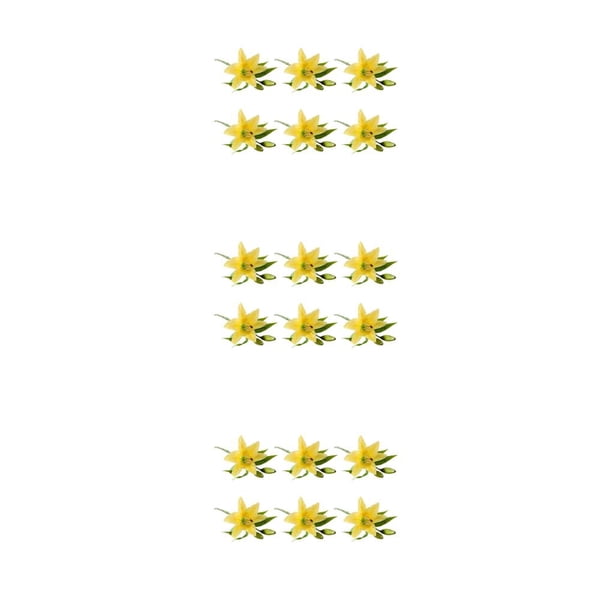 Flores artificiales de PVC Cateissary 6 piezas decorativas reutilizables