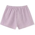 thumbnail image 7 of Women Pajamas Shorts Y2k Plaid Elastic Waist Boxer Pj Bottoms Casual Lounge Sleep Shorts, 7 of 7