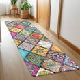thumbnail image 3 of 2x8 ft Runner Rug for Hallways Washable Kitchen Rug, Non Slip Floral Rug Washable Runners, Floor Runners for Entryway Hallway ，Bright Flowers Soft Bedroom Rugs, 3 of 7